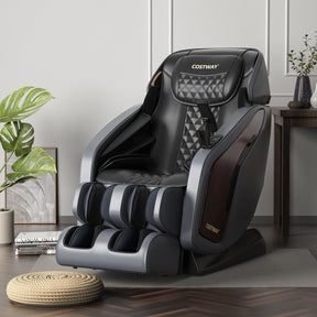 Enjoyment 05 - 3D SL Track Thai Stretch Zero Gravity Full Body Massage Chair Recliner-Black